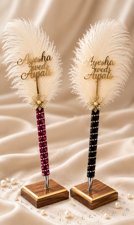 Customized Nikkah Pen| Elegant Wedding Signing Pen